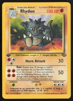 Pokemon TCG | Rhydon 45/64 | Uncommon | Jungle | 1st Edition Lightly Played - Image 2