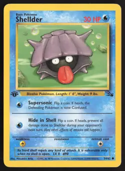 Pokemon TCG | Shellder 54/62 | Common | Fossil | 1st Edition Lightly Played - Image 2