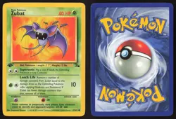 Pokemon TCG | Zubat 57/62 | Common | Fossil | 1st Edition Lightly Played - Image 1