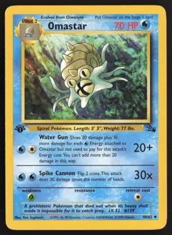 Pokemon TCG | Omastar 40/62 | Uncommon | Fossil | 1st Edition Lightly Played - Image 2