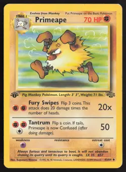 Pokemon TCG | Primeape 43/64 | Uncommon | Jungle | 1st Edition Lightly Played - Image 2