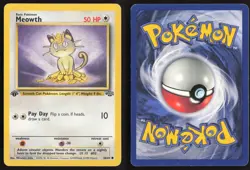 Pokemon TCG | Meowth 56/64 | Common | Jungle | 1st Edition Lightly Played - Image 1