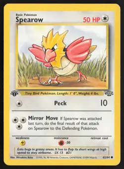 Pokemon TCG | Spearow 62/64 | Common | Jungle | 1st Edition Lightly Played - Image 2