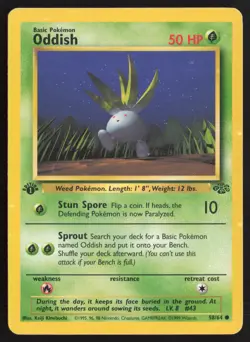 Pokemon TCG | Oddish 58/64 | Common | Jungle | 1st Edition Lightly Played - Image 2