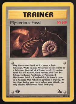 Pokemon TCG | Mysterious Fossil 62/62 | Common | Fossil | 1st Edition LP - Image 2