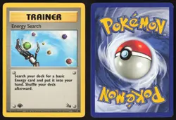 Pokemon TCG | Energy Search 59/62 | Common | Fossil | 1st Edition Lightly Played - Image 1