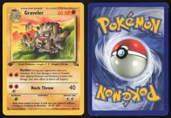 Pokemon TCG | Graveler 37/62 | Uncommon | Fossil | 1st Edition Lightly Played - Image 1