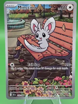 Pokemon TCG - Minccino 152/086 Sv: Black Bolt Illustration Rare - Image 1