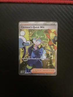 Clemont's Quick Wit 229/191 Surging Sparks Full Art Pokemon Card - NM - Image 1