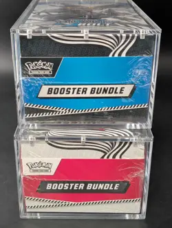 2x Pokemon SV10.5 Black Bolt White Flare Sealed Booster Bundle Display W/Acrylic - Image 5