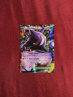 Pokemon Gengar TCG EX Card 34/119 2014 with Protective Sleeve Holo Rare - Image 1