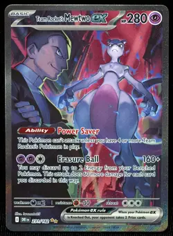 Team Rocket's Mewtwo EX 231 NM Destined Rivals Pokemon Card - Image 1