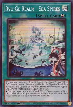 1x (EX) Ryu-Ge Realm - Sea Spires - CRBR-EN038 - Super Rare - 1st Edition YuGiO - Image 1