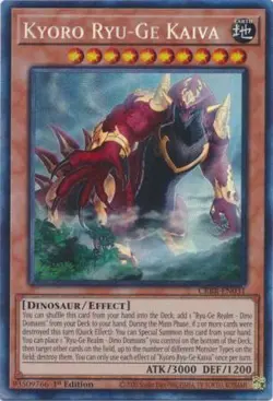 Yugioh! LP Kyoro Ryu-Ge Kaiva - CRBR-EN031 - Collector's Rare - 1st Edition Ligh - Image 1