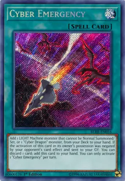 Yugioh! LP Cyber Emergency - BLRR-EN016 - Secret Rare - 1st Edition Lightly Play - Image 1