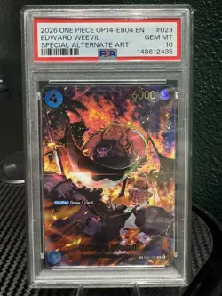 2026 ONE PIECE THE AZURE SEA'S SEVEN EDWARD WEEVIL SP EB01-023 PSA 10 - Image 1