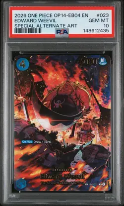 2026 ONE PIECE THE AZURE SEA'S SEVEN EDWARD WEEVIL SP EB01-023 PSA 10 - Image 3