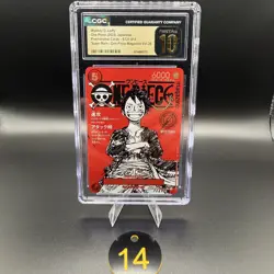 CGC PRISTINE 10 Luffy ST21-014 One Piece Magazine Weekly Shonen Jump Promo TC 14 - Image 1