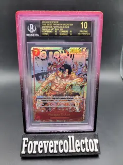 2024 One Piece OP02 Portgas.D.Ace Manga Foil SR #013 BGS 10 BLACK LABEL - Image 1
