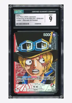 One Piece CGC 9 Sabo L Alternate Art 2023 OP05-001 OP05 Japanese - Image 1
