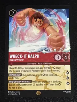 Disney Lorcana Winterspell Wreck-It Ralph - Raging Wrecker 103/204 NM Legendary - Image 1