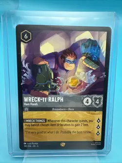 Disney Lorcana TCG Wreck-It Ralph - Ham Hands Legendary Azurite Sea 190/204 - Image 1
