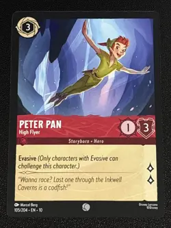 Disney Lorcana Whispers in the Well Peter Pan-High Flyer 105/204 NM - Image 1