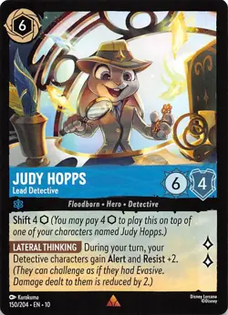 Judy Hopps Lead Detective 150/204 Whispers in the Well Disney Lorcana - Image 1