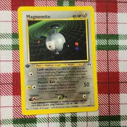 Pokemon TCG Magnemite 1st Edition Neo Discovery Rare Card 26/75 - Image 1