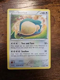 Snorlax 77/124 - XY Fates Collide Non-Holo Rare Pokemon Card 2016 LP - Image 1