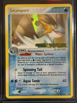 Pokemon Swampert 11/106 Emerald Reverse Holo STAMPED Rare 2005 Pokemon TCG Card - Image 1