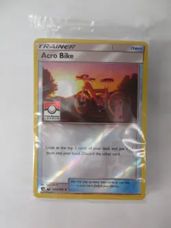 NEW - 40 2019 Pokemon Acro Bike 123a/168 Trainer League Promo Trading Card Pack - Image 1