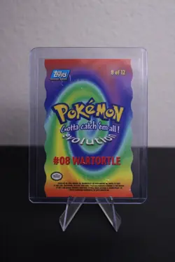 Wartortle 1999 Topps Pokemon Series 2 Card 8 of 12 Die Cut NM - Image 2