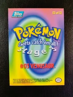 1999 Topps: Pokemon Venusaur #03 E3 of 12 Holo Foil Pokemon TCG MP/LP Rare Card - Image 3