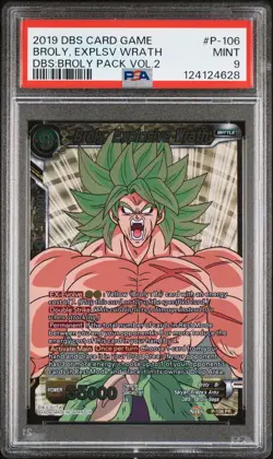 Broly Explosive Wrath P-106 Promo Foil Dragon Ball Super Card Game | PSA 9 MINT - Image 1