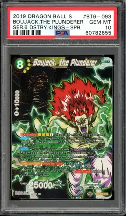 Boujack the Plunderer BT6-093 SPR Foil Destroyer Kings Dragon Ball Card PSA 10 - Image 1