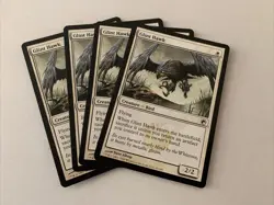 GLINT HAWK X 4 E/X+ SCARS OF MIRRODIN MAGIC THE GATHERING + Free Bonus Cards - Image 1