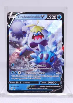 Pokemon Crabominable v Fusion Strike Holo Ultra Rare Card 076/264 - Image 1