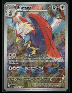 Braviary Illustration Rare SV08: Surging Sparks 214/191 NM Pokemon Card - Image 1