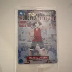 Bandai One Piece CCG Monkey.D.Luffy US Voyage Promo Regular Card 5000 - Image 1