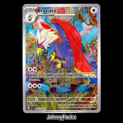 Braviary 214/191 - 2024 Surging Sparks Holo Illustration Rare Pokemon Card NM - Image 1
