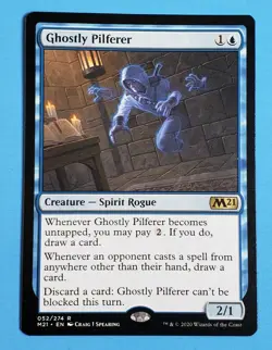 1x Ghostly Pilferer Creature Spirit Rogue Core Set 2021 Rare Mtg Magic Card 52 - Image 1