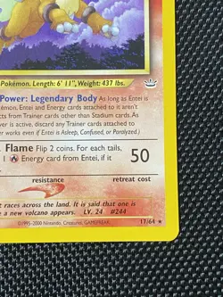 Entei Non-Holo 17/64 Neo Revelation Unlimited Pokemon Card - LP/NM - Image 4