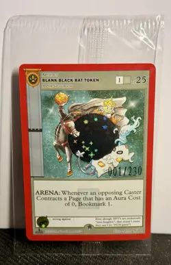 2022 MetaZoo Blank Black Bat Token Exclusive N.F.T. Promo Card 001/230 SEALED - Image 1