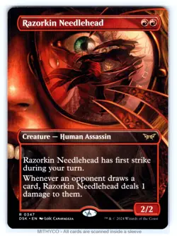 MTG Razorkin Needlehead (Borderless) Duskmourn: House of Horror NM - Image 1