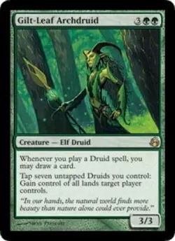 1x Gilt-Leaf Archdruid Moderate Play, English Morningtide MTG Magic - Image 1