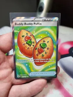Pokemon Buddy-Buddy Poffin 167/132 Me01: Mega Evolution Holo Ultra Rare NM Mint - Image 1
