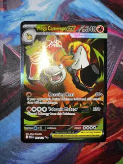 Pokemon Mega Camerupt EX 156/132 Mega Evolutions Ultra Rare M/NM - Image 1