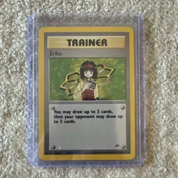 Pokemon Erika Gym Heroes 16/132 Holo Rare Trainer Ken Sugimori 2000 - Image 1