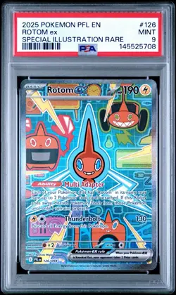 2025 POKEMON PFL PHANTASMAL FLAMES #126 ROTOM EX SPECIAL ILLUSTRATION RARE PSA 9 - Image 1